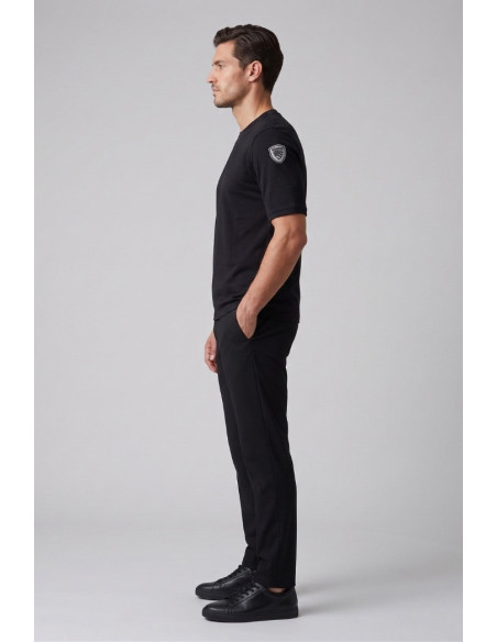 Blauer t-shirt in cotone Hanson 26SBLUH02068-007439 [b4e56f06]