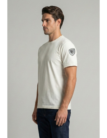 Blauer t-shirt in cotone Hanson 26SBLUH02068-007439 [dd861ccf]