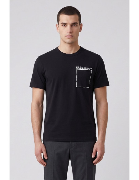 Blauer t-shirt con taschino Jeffers 26SBLUH02069-007439 [8b0fcf73]