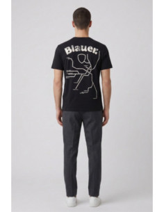 Blauer t-shirt con taschino Jeffers 26SBLUH02069-007439 [8b0fcf73] 2