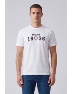 Blauer t-shirt in cotone Chamberlain 26SBLUH02286-007480 [d8005fe4]