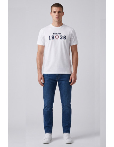 Blauer t-shirt in cotone Chamberlain 26SBLUH02286-007480 [b63bdded]