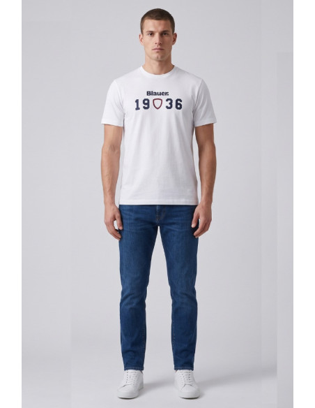 Blauer t-shirt in cotone Chamberlain 26SBLUH02286-007480 [b63bdded]
