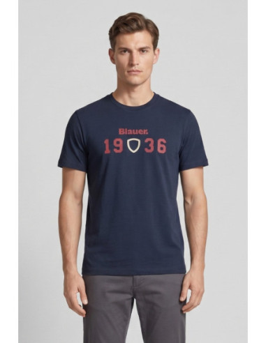 Blauer t-shirt in cotone Chamberlain 26SBLUH02286-007480 [431ee5e2]