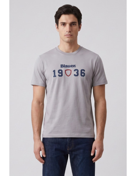 Blauer t-shirt in cotone Chamberlain 26SBLUH02286-007480 [ab8fe155]
