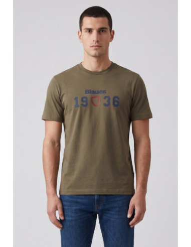 Blauer t-shirt in cotone Chamberlain 26SBLUH02286-007480 [b9663701]