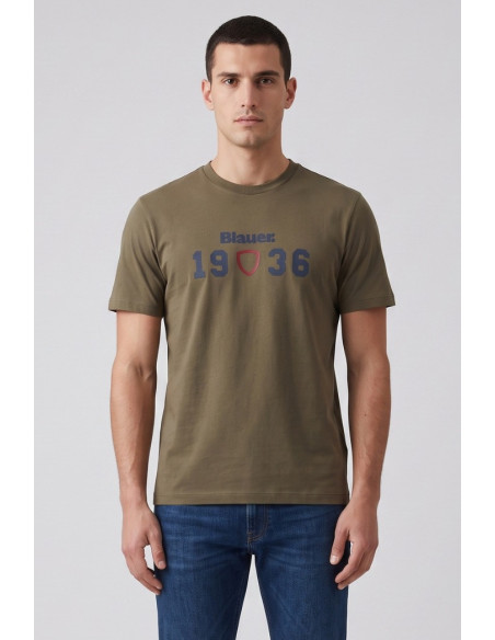 Blauer t-shirt in cotone Chamberlain 26SBLUH02286-007480 [b9663701]