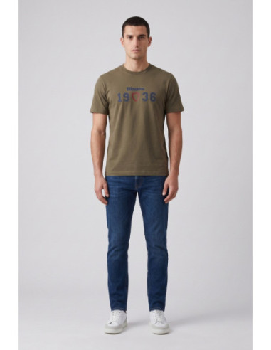 Blauer t-shirt in cotone Chamberlain 26SBLUH02286-007480 [d75db508]