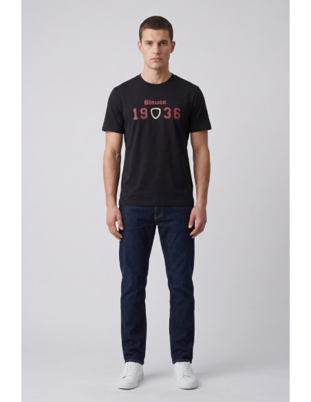 Blauer t-shirt in cotone Chamberlain 26SBLUH02286-007480 [9d396561]
