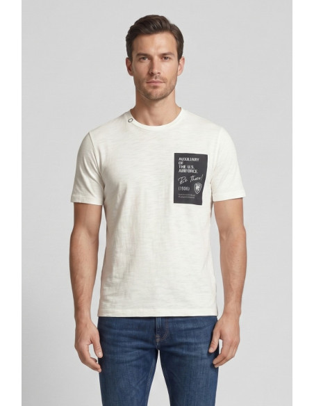 Blauer t-shirt fiammata Dromey 26SBLUH02314-005695 [281a0fd2]