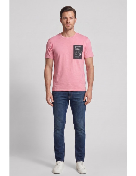 Blauer t-shirt fiammata Dromey 26SBLUH02314-005695 [0fd97100]
