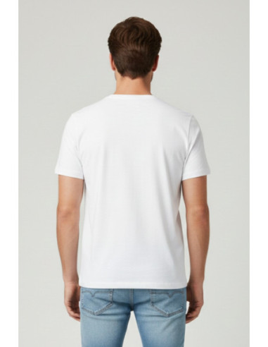 Blauer t-shirt in jersey stampa logo frontale in tono Bourn 26SBLUH02287-007480 [492a7efa]