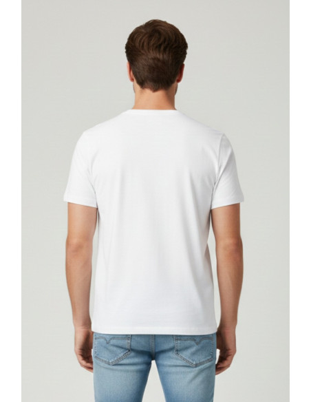 Blauer t-shirt in jersey stampa logo frontale in tono Bourn 26SBLUH02287-007480 [492a7efa]