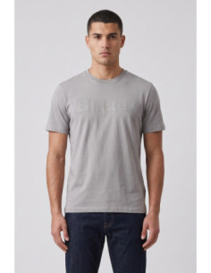 Blauer t-shirt in jersey stampa logo frontale in tono Bourn 26SBLUH02287-007480 [e3838346]
