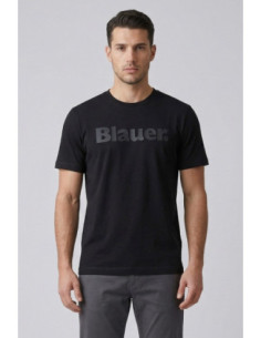 Blauer t-shirt in jersey stampa logo frontale in tono Bourn 26SBLUH02287-007480 [bb0e857b]