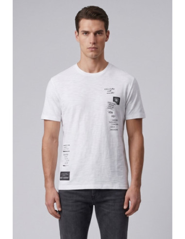 Blauer t-shirt fiammata Cotuit 26SBLUH02313-005695 [501727c9]