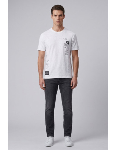 Blauer t-shirt fiammata Cotuit 26SBLUH02313-005695 [3e2ca5c0]