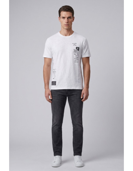 Blauer t-shirt fiammata Cotuit 26SBLUH02313-005695 [3e2ca5c0]