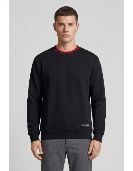 Drop Season 2 felpa girocollo in cotone con logo sul colletto SS26303 [dab89c5e]