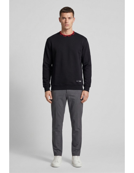 Drop Season 2 felpa girocollo in cotone con logo sul colletto SS26303 [b4831e57]