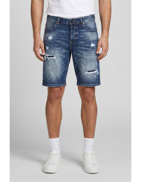 Drop Season 2 bermuda in denim con rotture SS26D25 [f2a9866a]