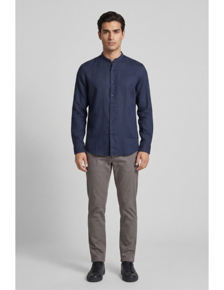 Urban Ring camicia coreana in misto lino UR813023 [7490a4a7]