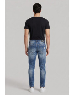 Drop Season 2 jeans in denim di cotone con rotture SS26D06 [8aa4ae71] 2