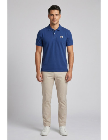 Roy Roger's polo in piquet di cotone con logo RRU500CQ36XXXX [f390eef3]