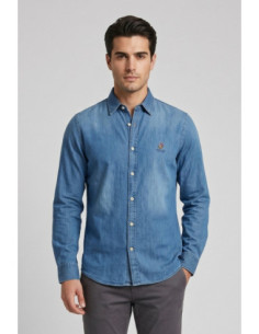 Beverly Hills Polo Club camicia in denim di cotone MAYACA [bae539cd]