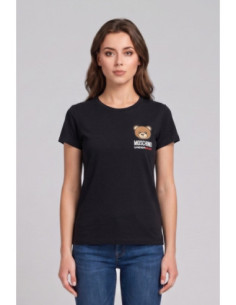 Moschino t-shirt in cotone con stampa orso V6A0701-4410 [e354f61a]