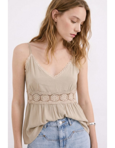 Influencer top con passamaneria in pizzo 05Y175 [04fd3432]