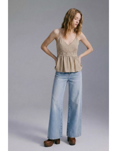Influencer top con passamaneria in pizzo 05Y175 [01ad732c]