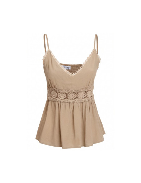 Influencer top con passamaneria in pizzo 05Y175 [b6b0b228]