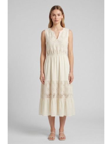 Influencer abito midi in pizzo crochet 05T0095 [e53fa398]