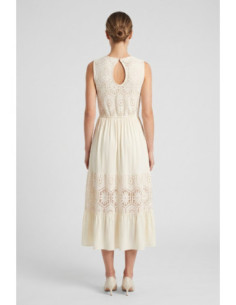 Influencer abito midi in pizzo crochet 05T0095 [e53fa398] 2