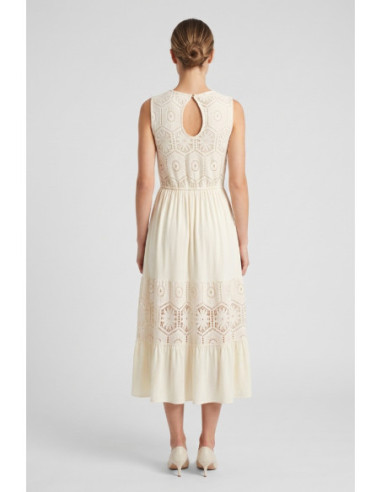Influencer abito midi in pizzo crochet 05T0095 [3c19e095]