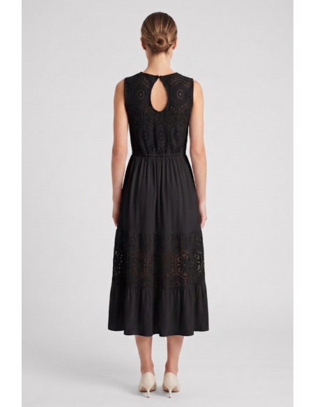 Influencer abito midi in pizzo crochet 05T0095 [d6c5d2d0]