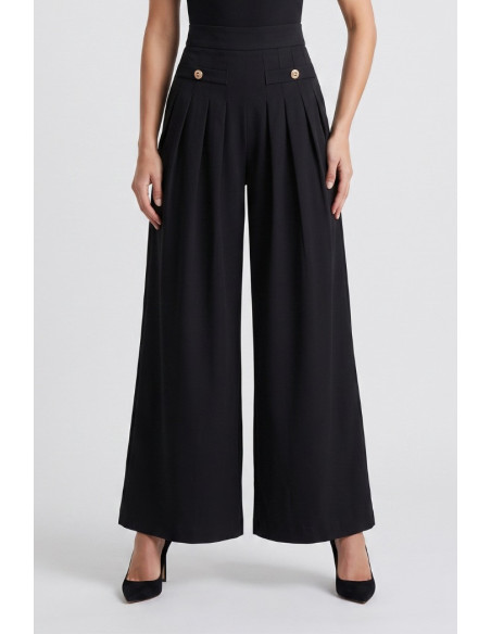 Influencer pantalone palazzo con plissè 05X600 [c0f378c2]