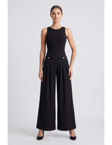 Influencer pantalone palazzo con plissè 05X600 [aec8facb]