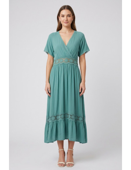 Influencer abito con passamaneria in pizzo 05Y174 [814ae017]