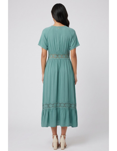 Influencer abito con passamaneria in pizzo 05Y174 [ef71621e]