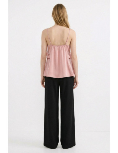 Influencer top scollo a V con volant 05Y192 [66fbcab8]