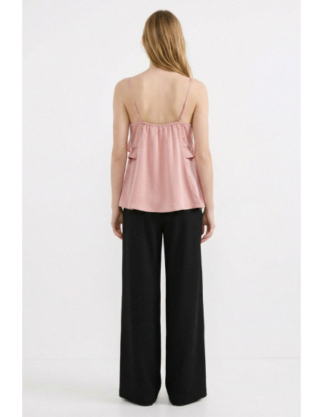 Influencer top scollo a V con volant 05Y192 [66fbcab8]
