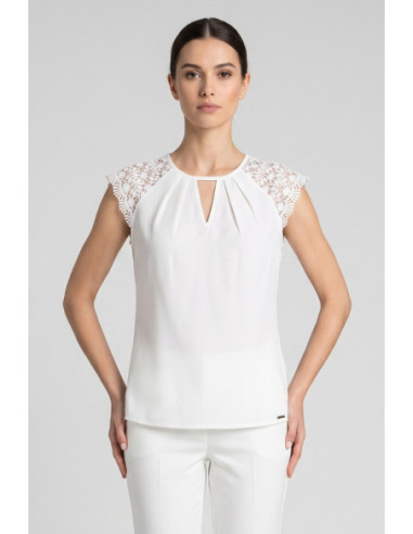 Influencer blusa con spalle in pizzo 03T0026 [2cfd9bac]