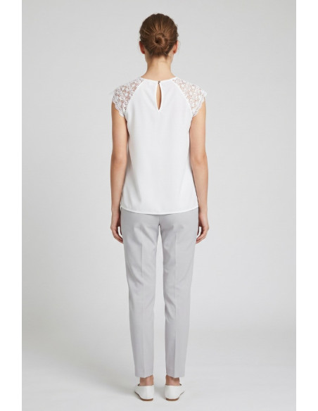 Influencer blusa con spalle in pizzo 03T0026 [f5dbd8a1]