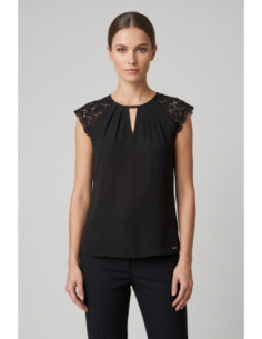 Influencer blusa con spalle in pizzo 03T0026 [07ff2320]