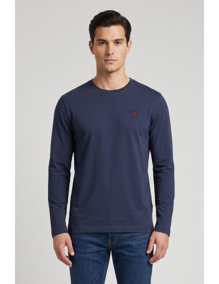 Beverly Hills Polo Club t-shirt a manica lunga con logo ricamato TS450048 [835e5570]