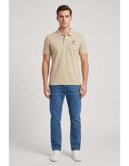 Beverly Hills Polo Club polo in jersey di misto lino P450105 [2ba29002]