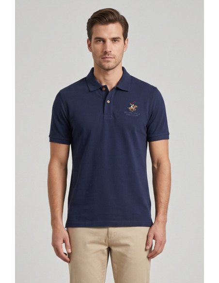 Beverly Hills Polo Club polo in jersey di misto lino P450105 [e1fab995]