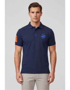 Beverly Hills Polo Club polo in piquet di cotone con logo grande P424112 [2a15bf87]